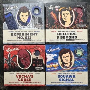 Dr Squatch Stranger Things soap 4 pack NEW LID